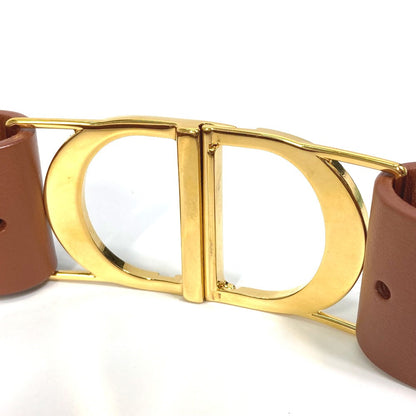 Dior Belt Leather Brown Cd Logo Saddle Saddle Women 70