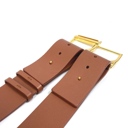 Dior Belt Leather Brown Cd Logo Saddle Saddle Women 70