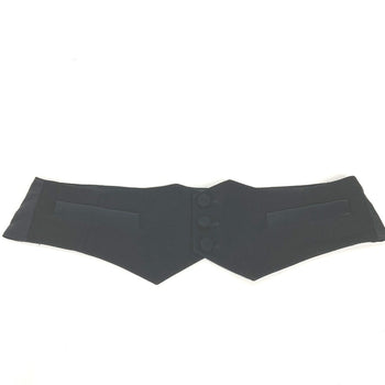 Dior Belt Wool, Cupra Black 2 Button Cummerbund Belt Mens 44