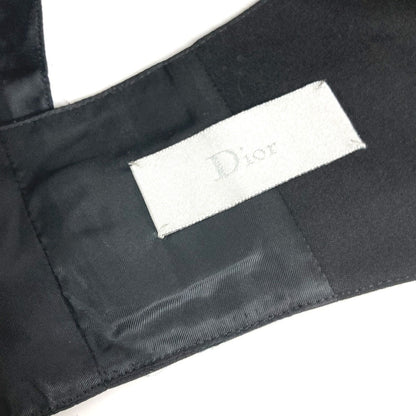 Dior Belt Wool, Cupra Black 2 Button Cummerbund Belt Mens 44