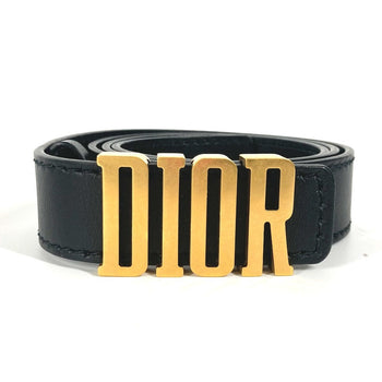 Dior Belt Leather Black Logo 85