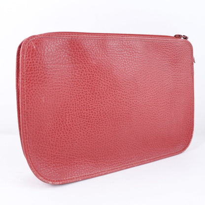 Christian Dior Clutch Bag Leather Red Women