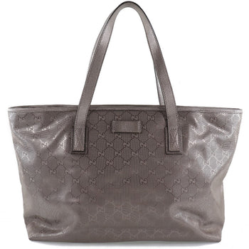 Gucci Tote Bag 211137 Pvc Coated Canvas Brown Gg Implementation Tote Women