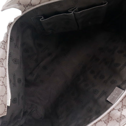 Gucci Tote Bag 211137 Pvc Coated Canvas Brown Gg Implementation Tote Women