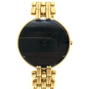 Dior Watches Quartz Gold Plated Gold Bakira Black Dial