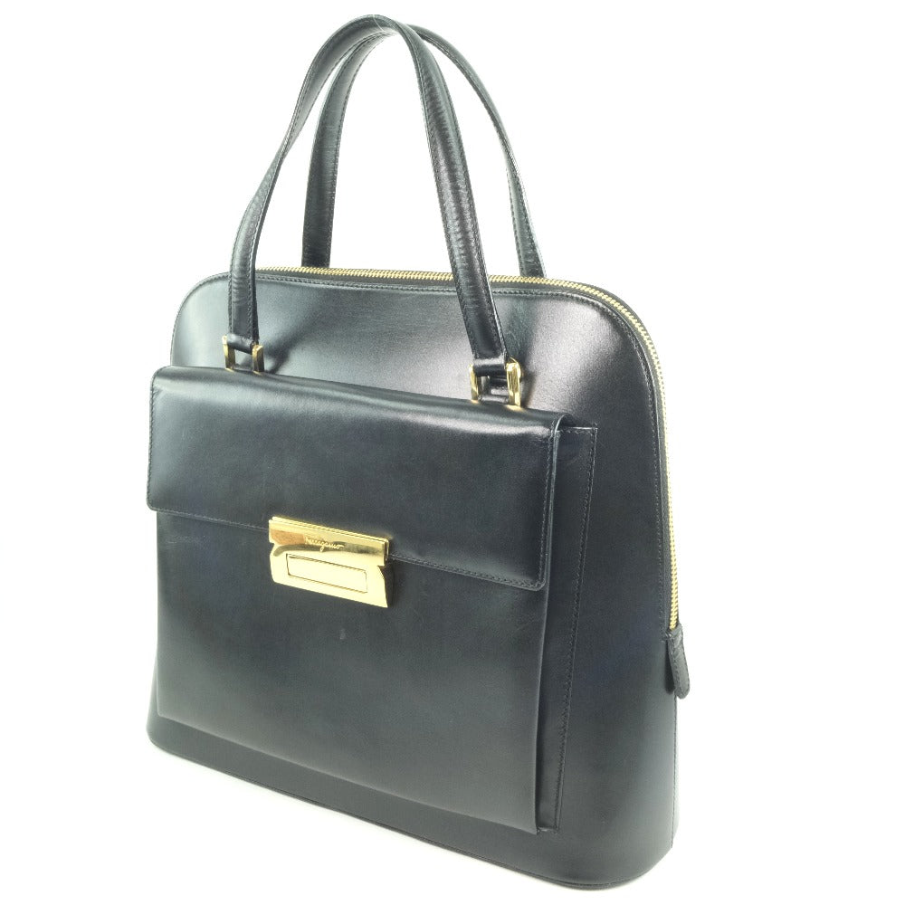 Salvatore Ferragamo Handbag Calfskin Black Women