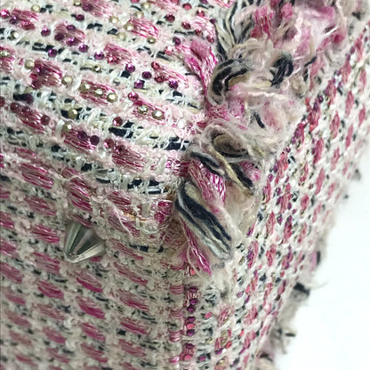 Dior Handbag Tweed Pink X Purple X White Ginza Limited Le Rose Bonheur (Happy Rose) Lady Dior Women