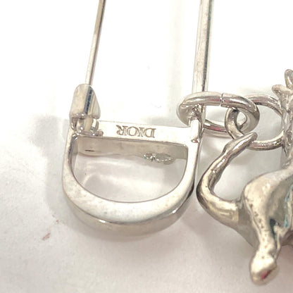 Dior Brooch Metal Silver Peter Doig Collaboration Peter Doig Logo Cd Women
