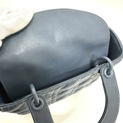 Dior Handbag Lambskin Blue Lady Dior Women