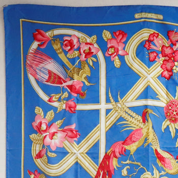 Hermes Scarf Silk Blue Caraibes / Caribbean Carre90 Women