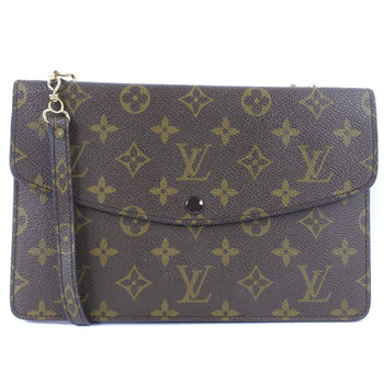Louis Vuitton Shoulder Bag M51815 Monogram Canvas Brown Vintage Double Mule Women