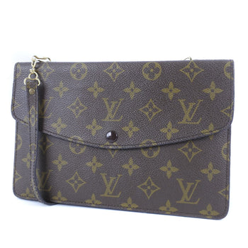 Louis Vuitton Shoulder Bag M51815 Monogram Canvas Brown Vintage Double Mule Women
