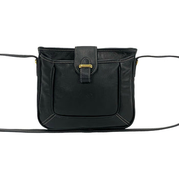Loewe Shoulder Bag Leather Navy Anagram Logo Women