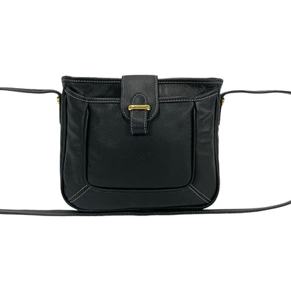 Loewe Shoulder Bag Leather Navy Anagram Logo Women