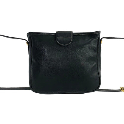 Loewe Shoulder Bag Leather Navy Anagram Logo Women
