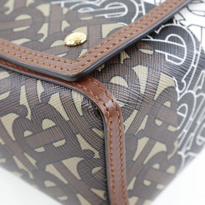 Burberry Shoulder Bag Pvc , Calfskin Brown / Black / White / Red Monogram Women