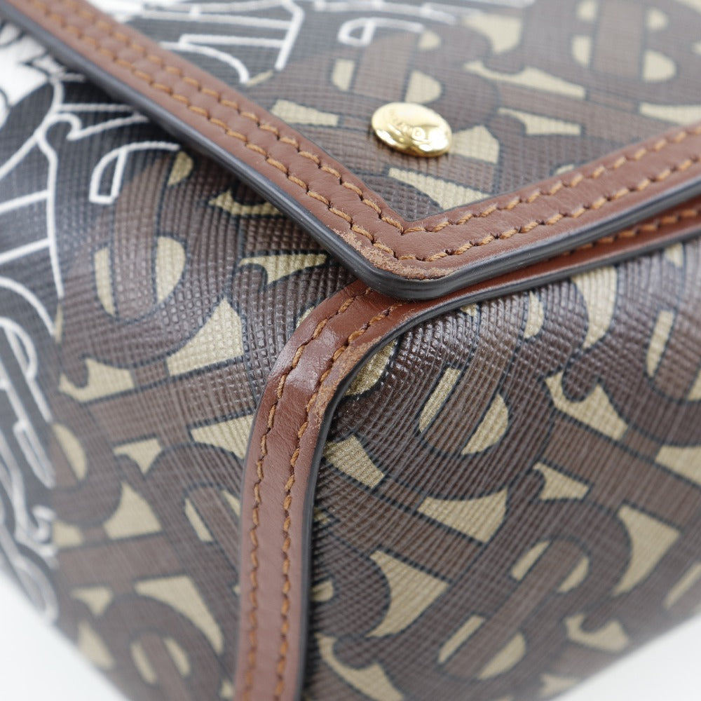 Burberry Shoulder Bag Pvc , Calfskin Brown / Black / White / Red Monogram Women
