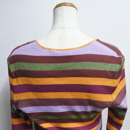 Chanel Knit P17171V00904 Cotton, Rayon, Polyester Multicolor Border Kashcourt Women 42