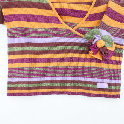 Chanel Knit P17171V00904 Cotton, Rayon, Polyester Multicolor Border Kashcourt Women 42