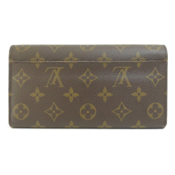 Louis Vuitton Long Wallet Purse M62236 Monogram Canvas Brown Portefeuille Sarah Monogram Coquelicot