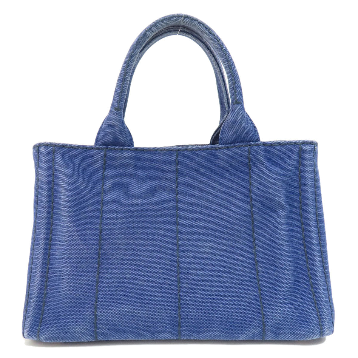 Prada Handbag B2439G Canvas Blue Canapa Mini 2 Way Women