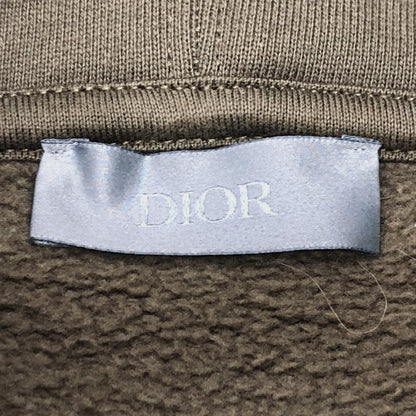 Dior Hoodie 293J698 Cotton Khaki Long Sleeve Tops Apparel Atelier Paris Embroidered Hoodie Mens Xxl