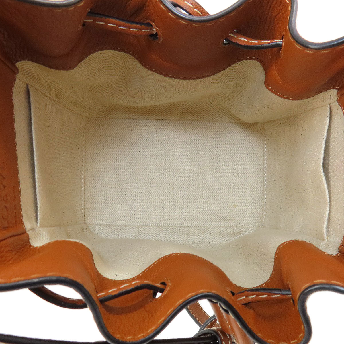 Loewe Handbag 314.39.V07 Canvas, Leather Brown Anagram Hammock 2Way Women