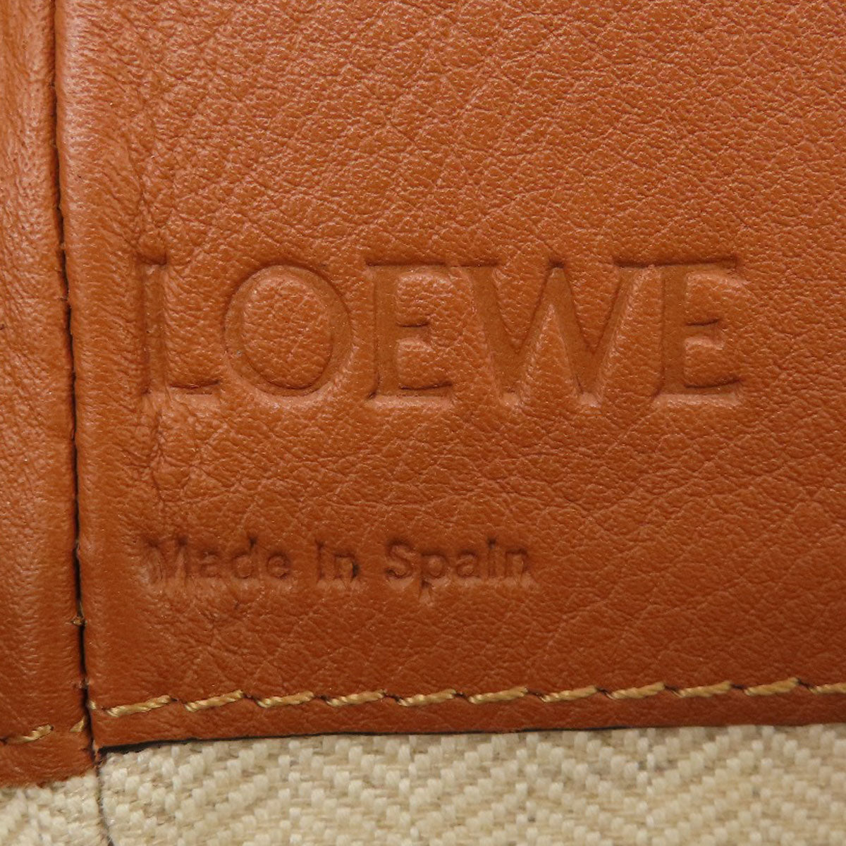 Loewe Handbag 314.39.V07 Canvas, Leather Brown Anagram Hammock 2Way Women