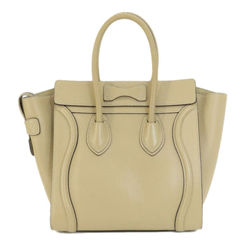 Celine Tote Bag Calfskin Beige Luggage Micro Women