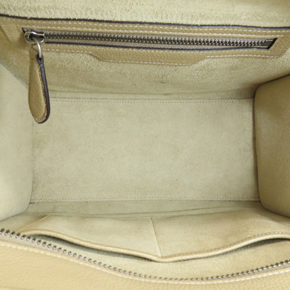Celine Tote Bag Calfskin Beige Luggage Micro Women