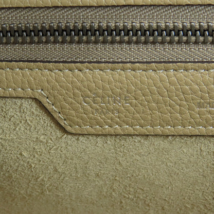 Celine Tote Bag Calfskin Beige Luggage Micro Women