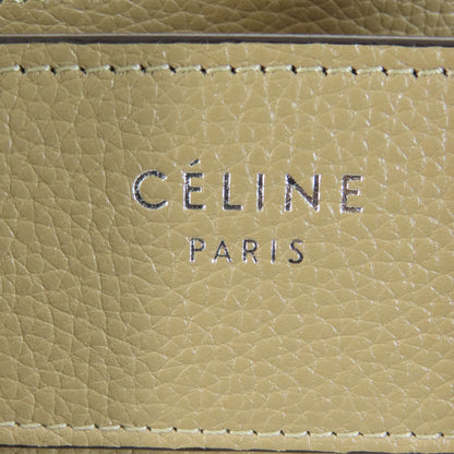 Celine Tote Bag Calfskin Beige Luggage Micro Women