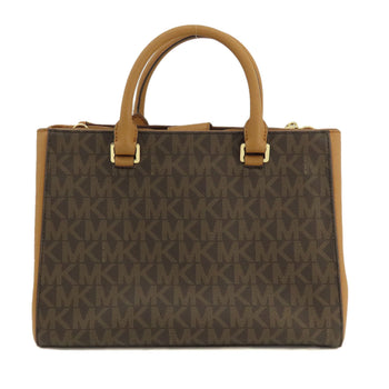 Michael Kors Handbag Pvc Brown Mk Signature 2Way Women