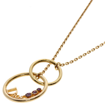 Christian Dior Necklace Metallic Gold Logo Motif Women