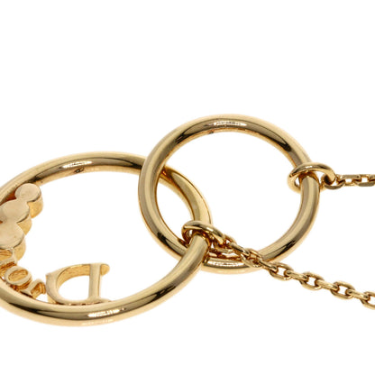 Christian Dior Necklace Metallic Gold Logo Motif Women
