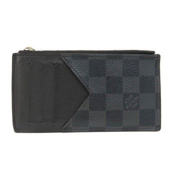 Louis Vuitton Coin Case N64038 Damier Canvas Black Coin Card Holder Damier Graphite Mens