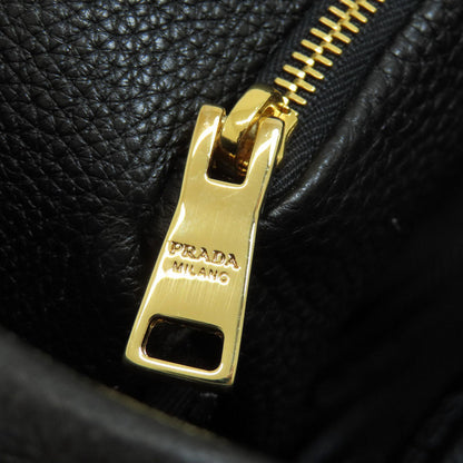 Prada Tote Bag Leather Black Logo Women