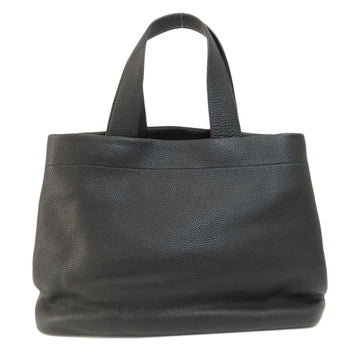 Prada Tote Bag Leather Black Logo Women