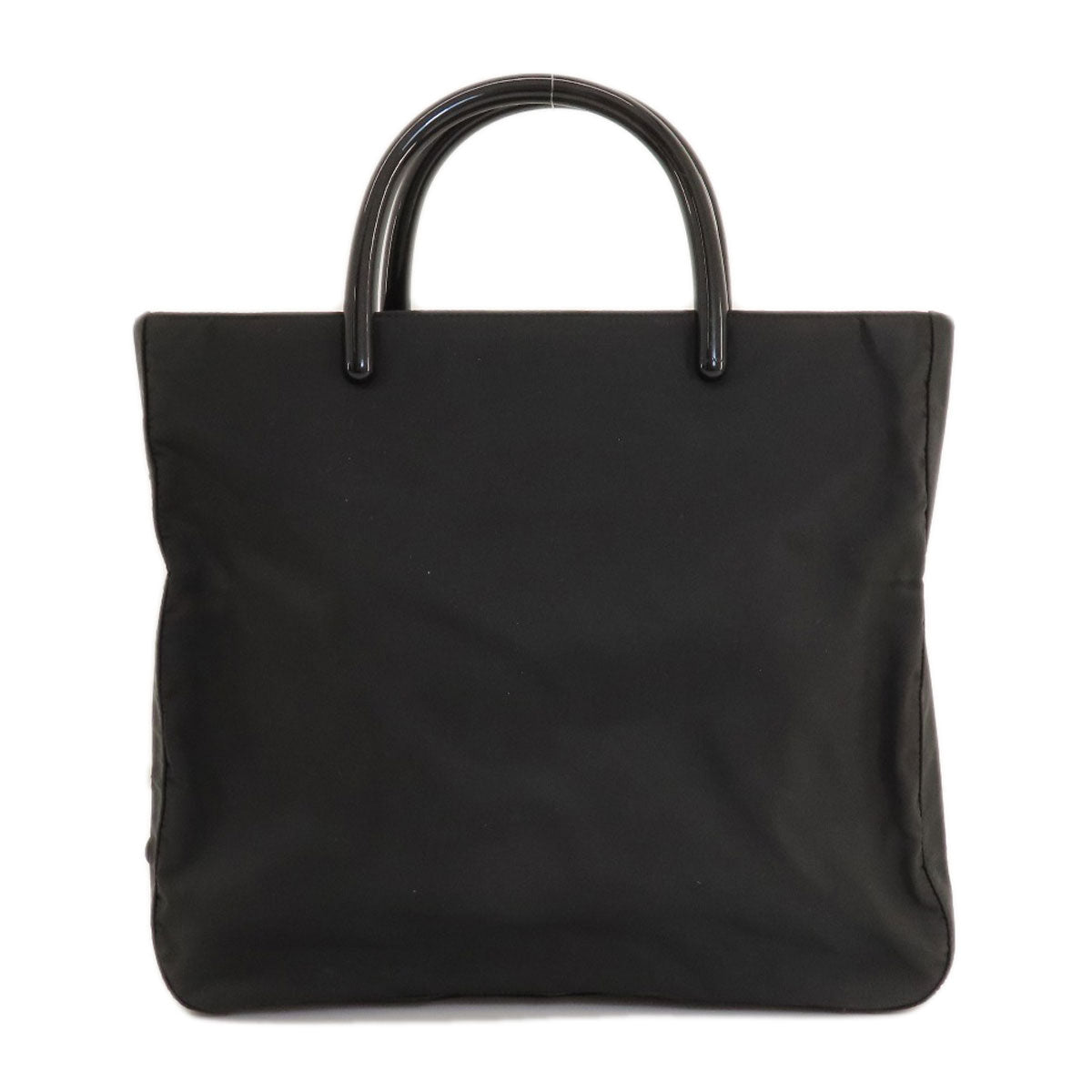 Prada Handbag Nylon Black Logometal Women