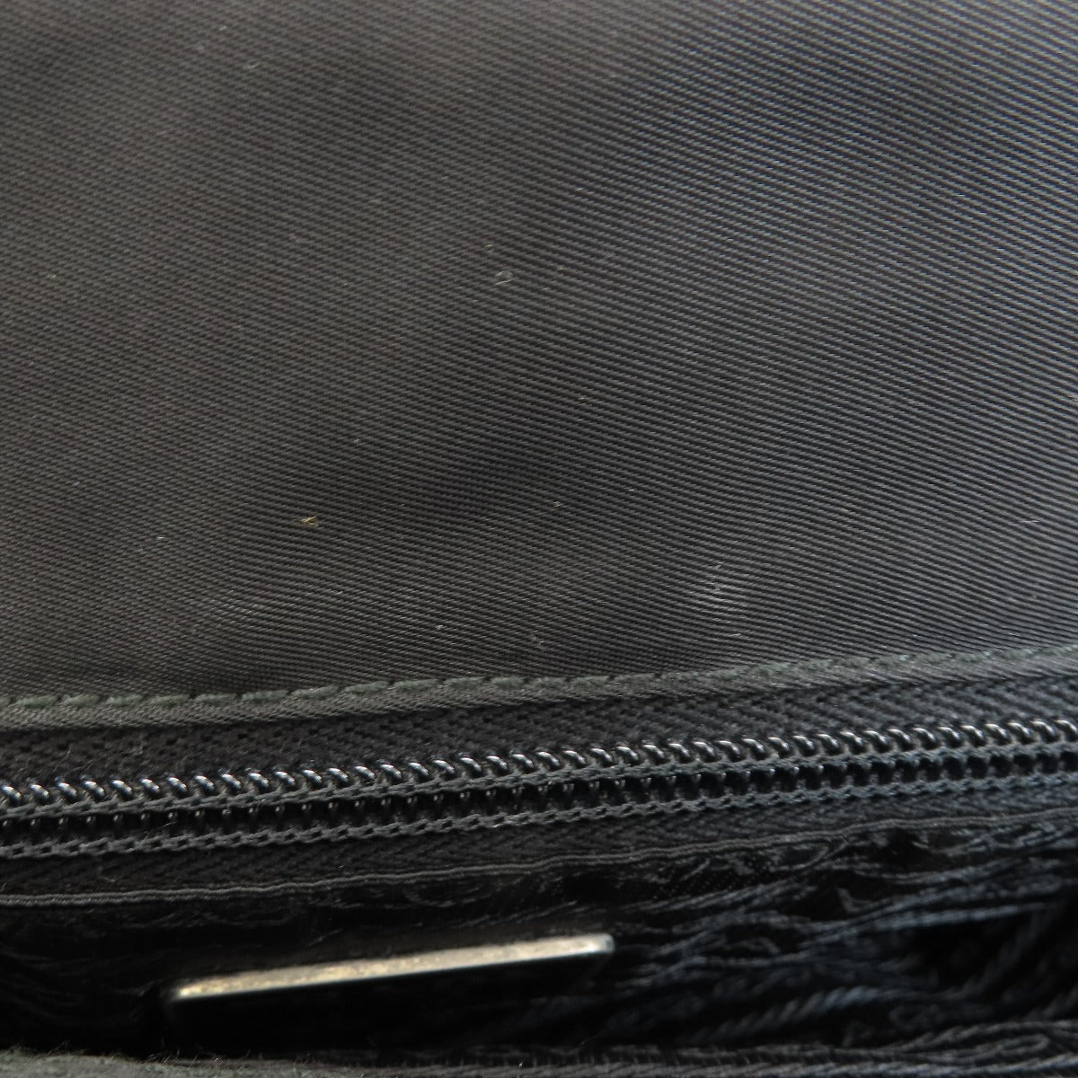 Prada Handbag Nylon Black Logometal Women