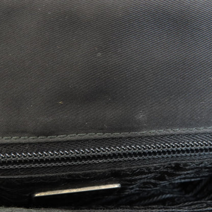 Prada Handbag Nylon Black Logometal Women