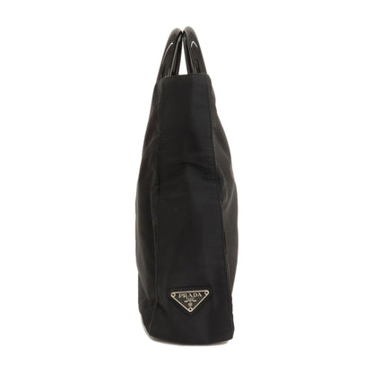 Prada Handbag Nylon Black Logometal Women