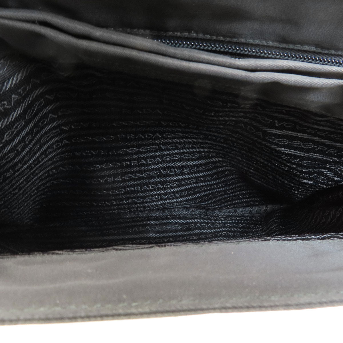 Prada Handbag Nylon Black Logometal Women