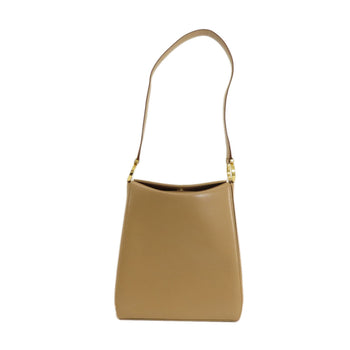 Salvatore Ferragamo Shoulder Bag Leather Beige Gancinimetal Women