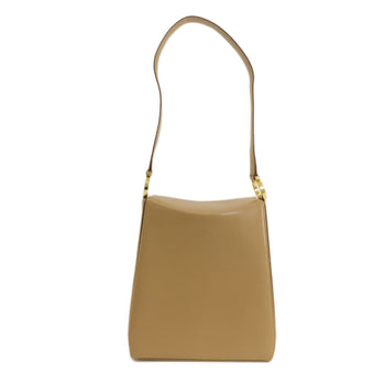 Salvatore Ferragamo Shoulder Bag Leather Beige Gancinimetal Women