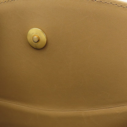 Salvatore Ferragamo Shoulder Bag Leather Beige Gancinimetal Women