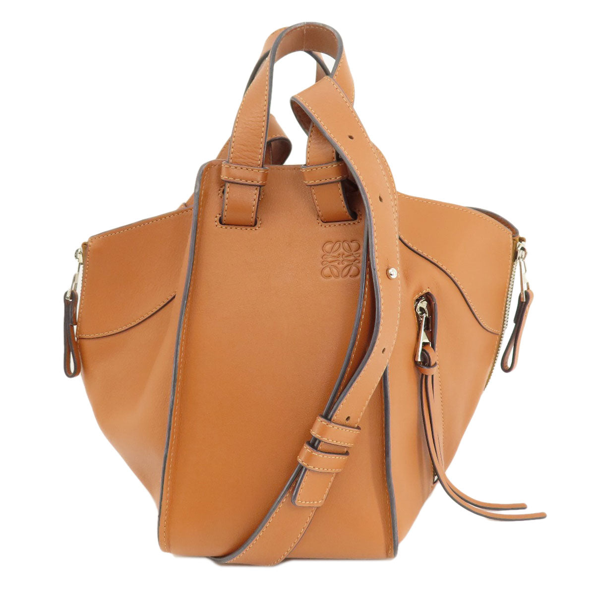 Loewe Handbag Calfskin Brown Hammock Small 2Way Women
