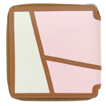 Loewe Bifold Wallet Leather Brown Puzzle Women