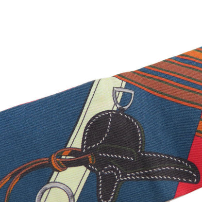 Hermes Scarf Silk Red Twilly Women