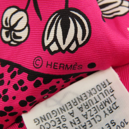Hermes Scarf Silk Pink Twilly Women